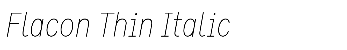 Flacon Thin Italic